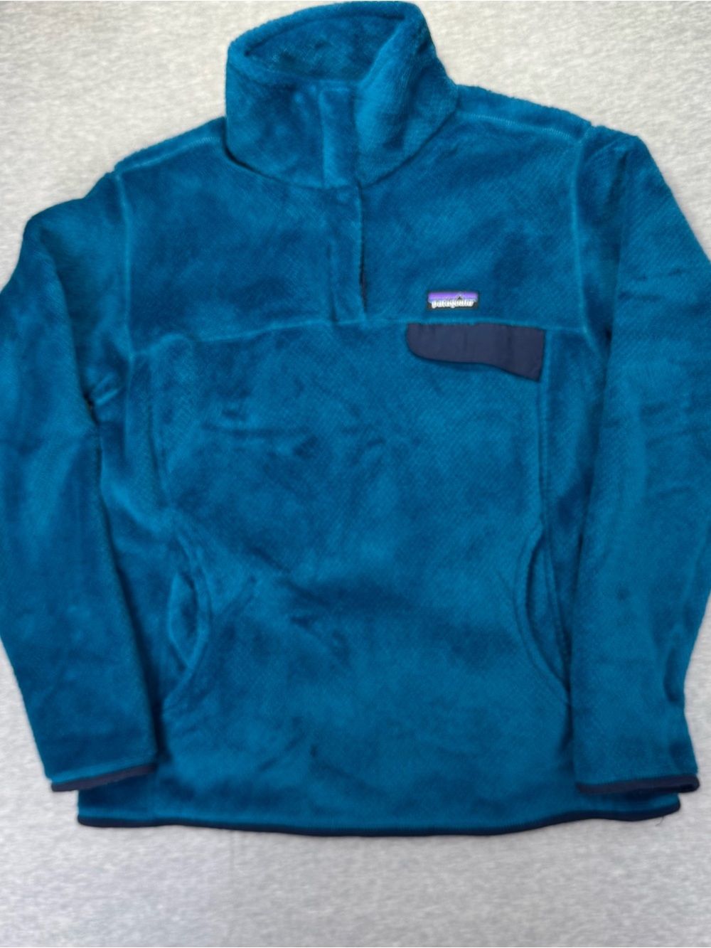 Patagonia Re-Tool Snap-T Fleece Pullover Womens Size Large Teal Jacket